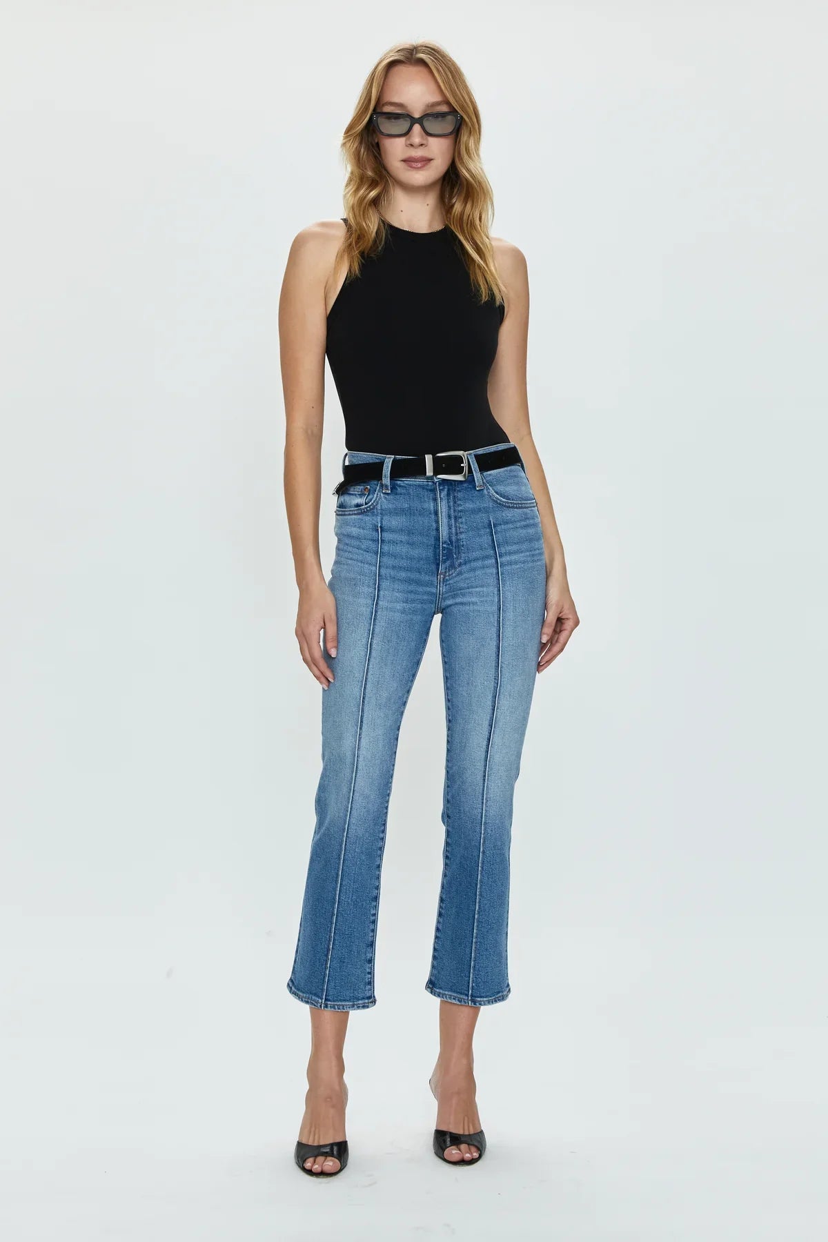 Lennon Pintuck High Rise Crop Boot