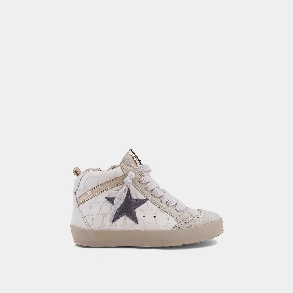 Paulina Toddler Sneakers- taupe croc
