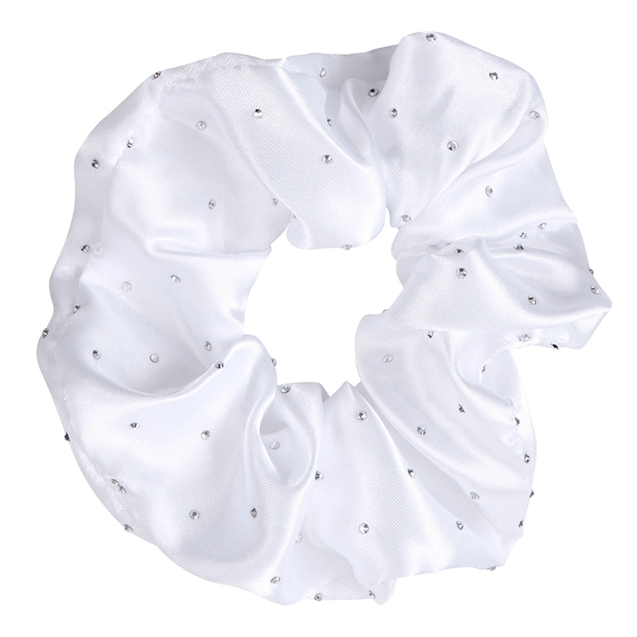Diamond Case Satin Rhinestone Scrunchie