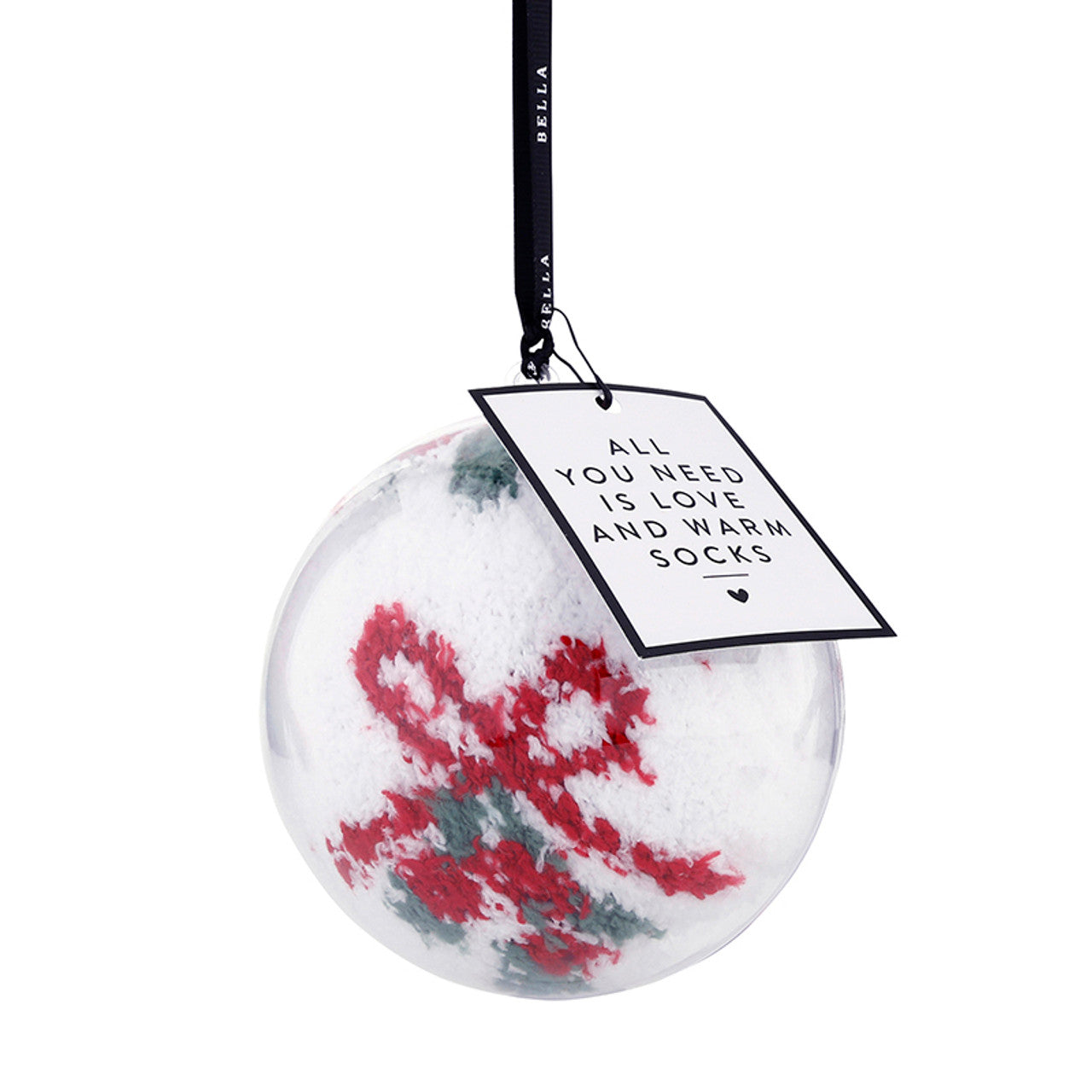 Cozy Socks in Ornament - White + Mistletoe