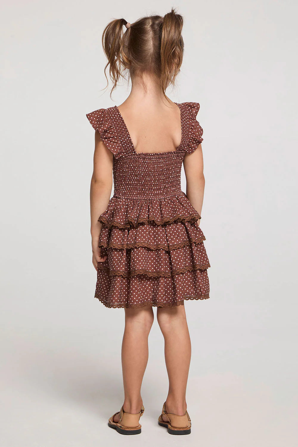 Girl's Cherie Mini Dress - Mocha