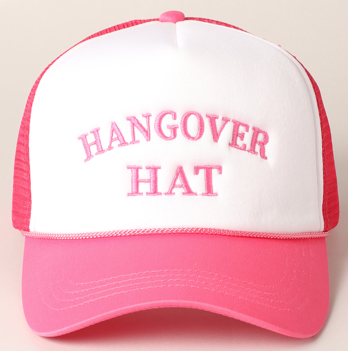 Hangover Trucker Hat Pink