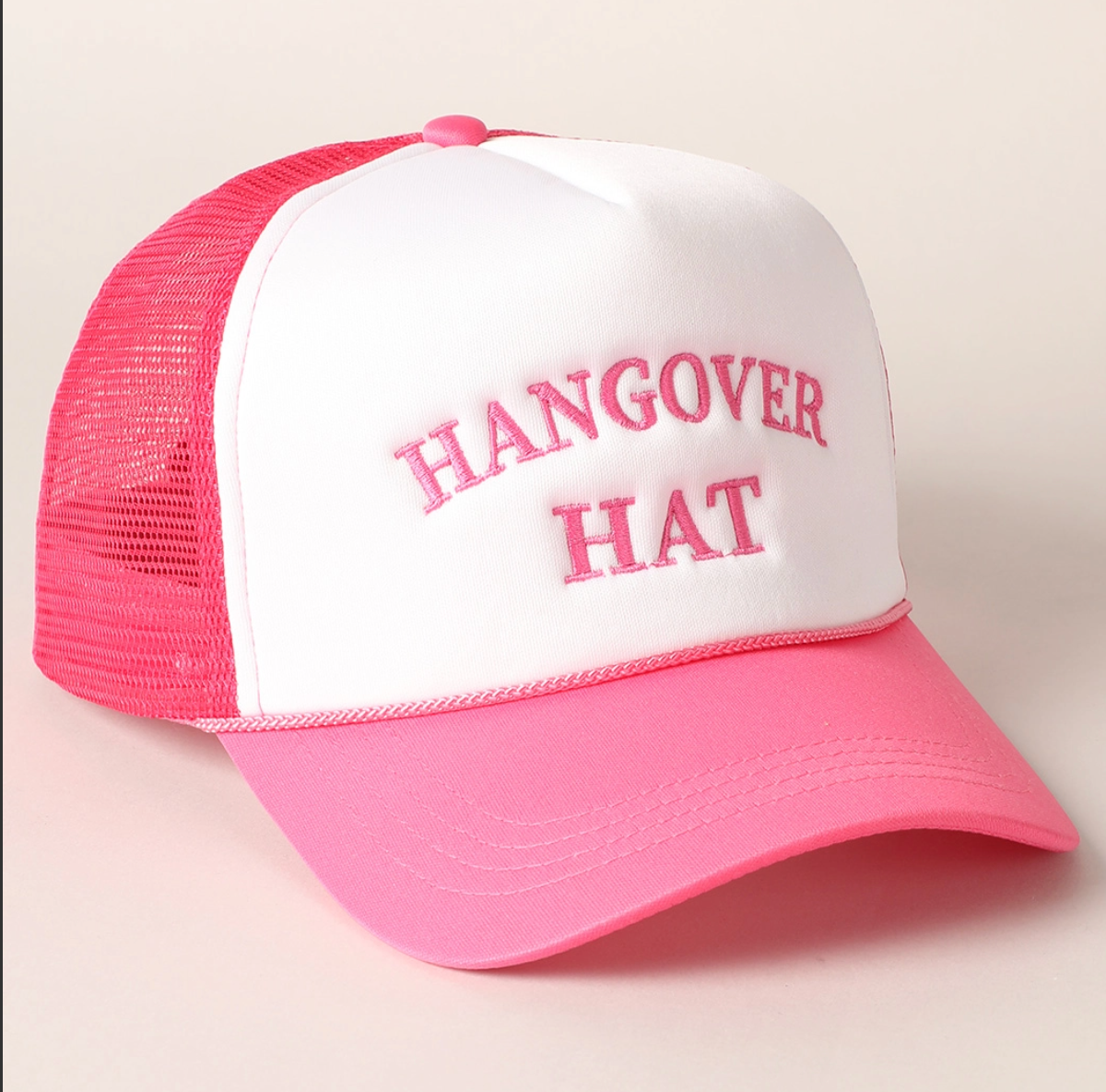 Hangover Trucker Hat Pink