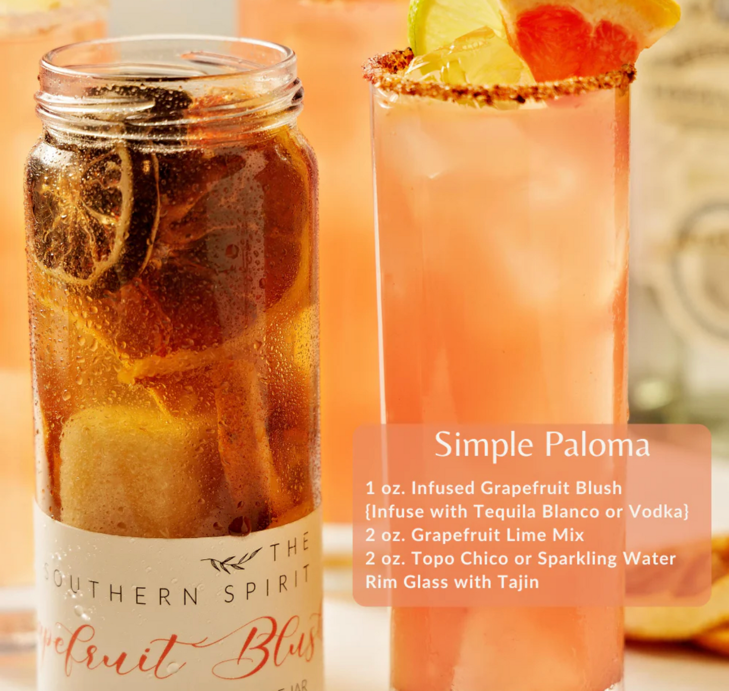 The Southern Spirit Cocktail Infusion- Grapefruit Blush