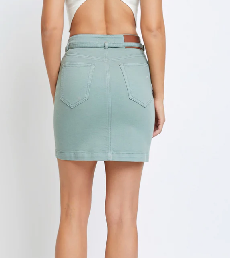 Peyton High Rise Mini Skirt w/ Tie