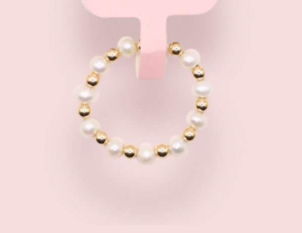 Coastal Pearl Ring Gold