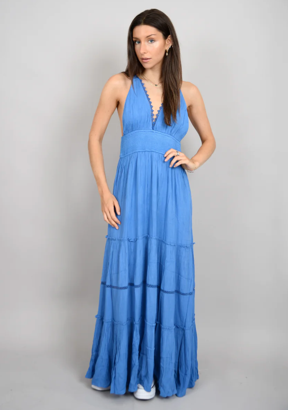 Martika Adjustable Straps Tier Dress