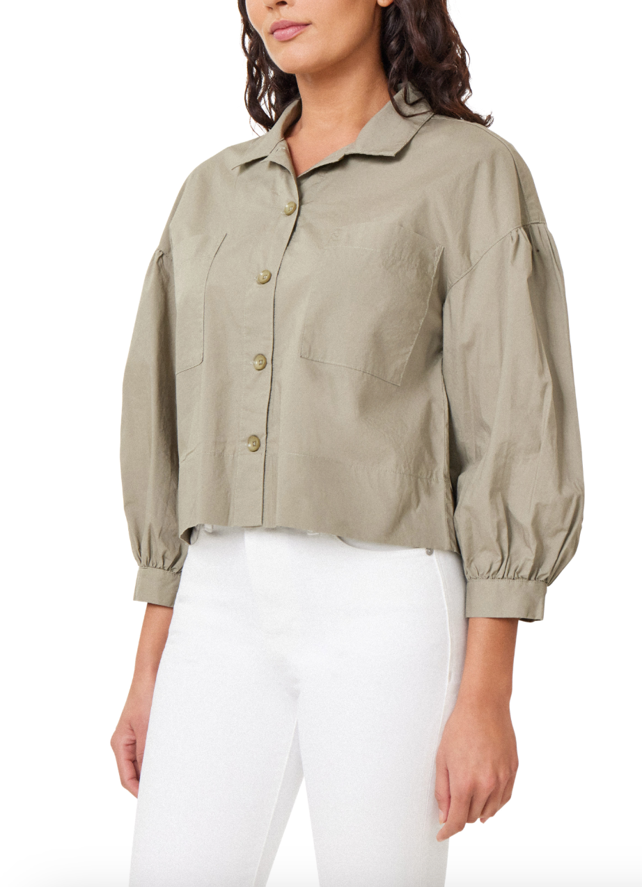 3/4 Sleeve Blouse - army green