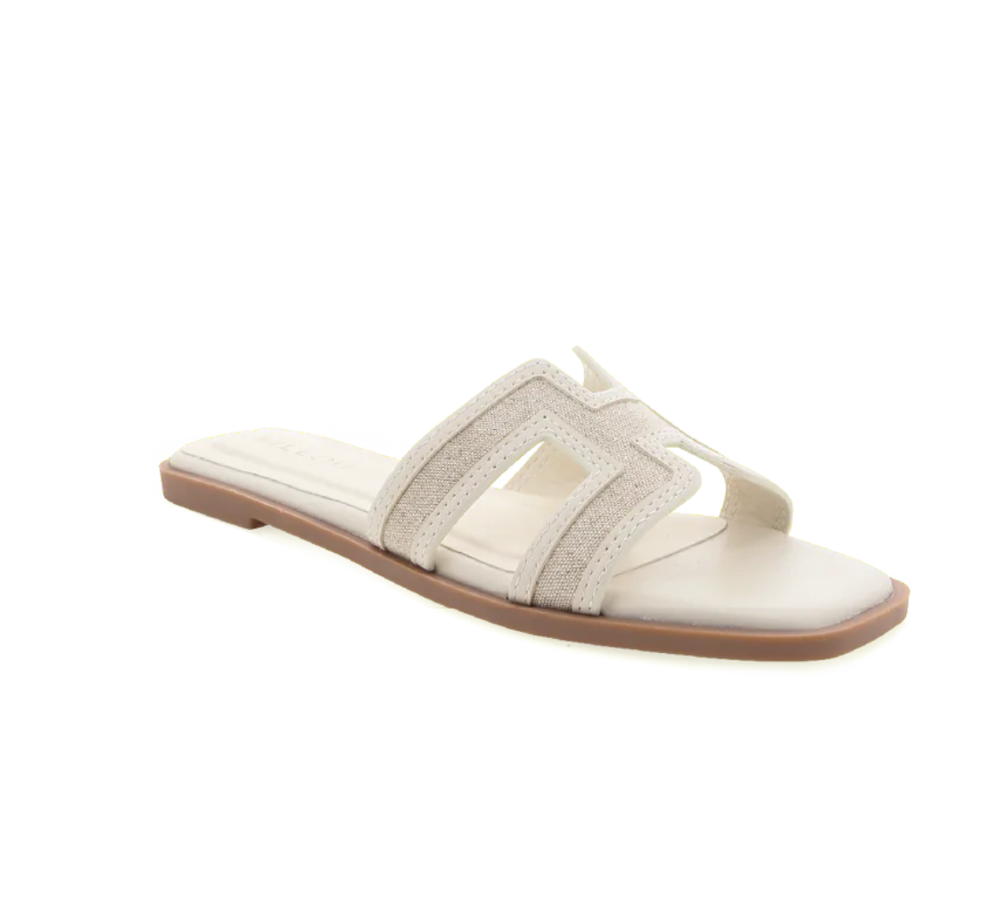 Gordy Sandal - Cream Linen