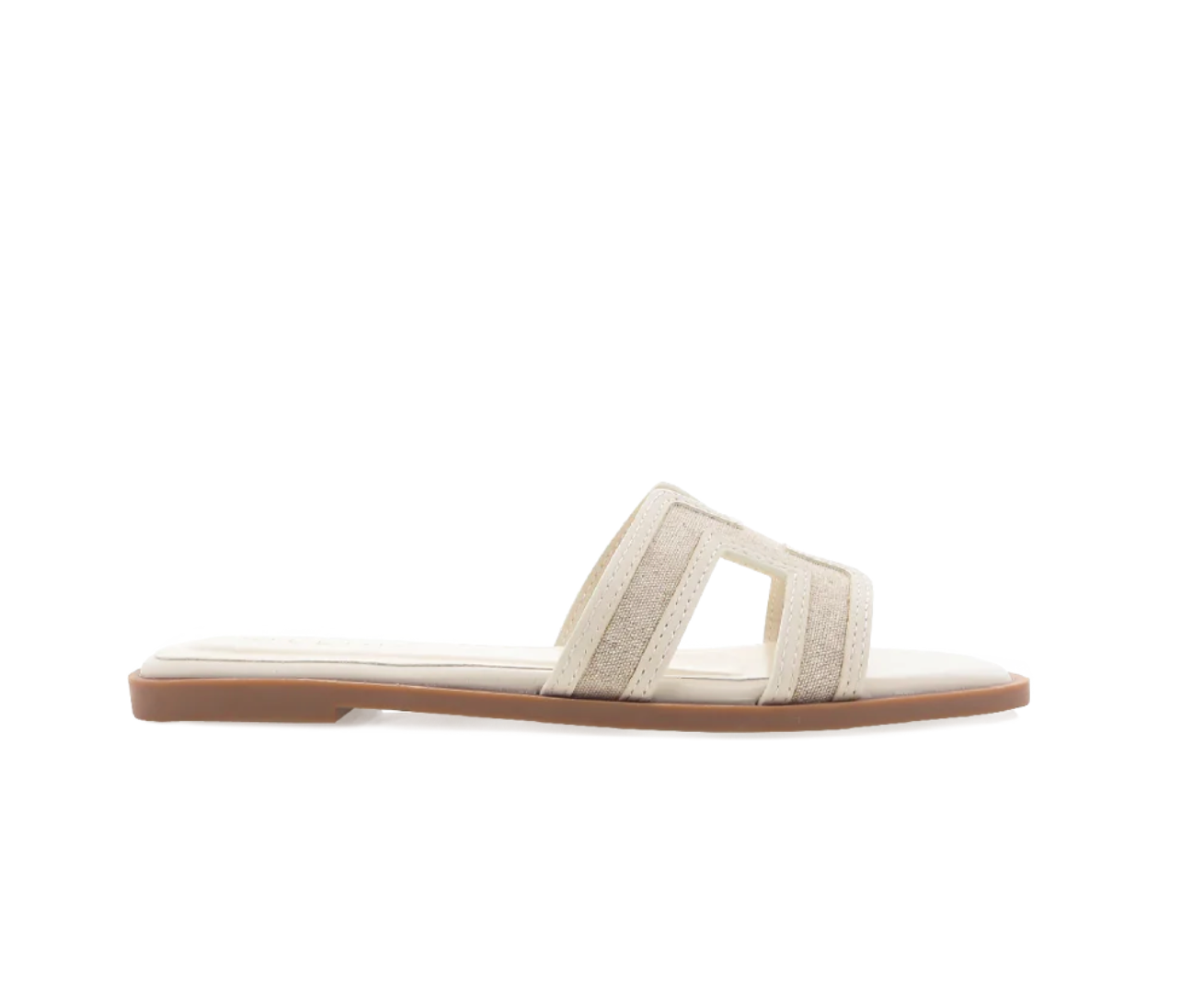 Gordy Sandal - Cream Linen