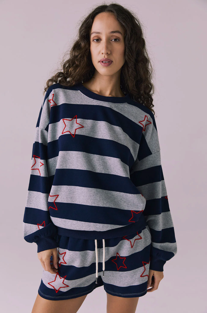 Maritime Stars Pullover & Shorts Set