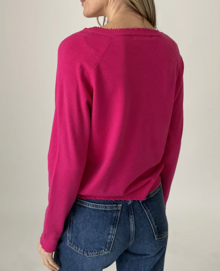 Andrea Sweater - hot pink
