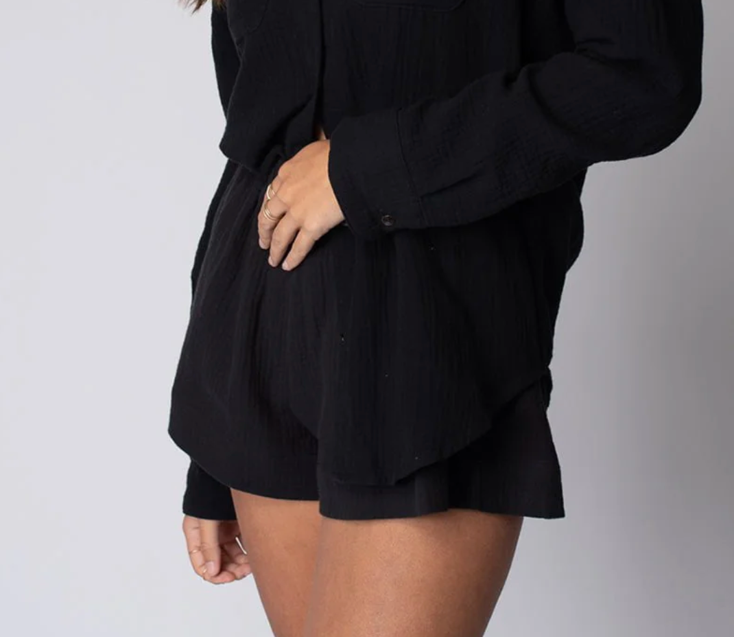 Barcelona Gauze Shorts - Black
