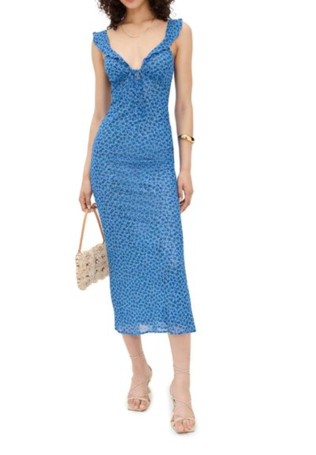 Goldie Maxi Dress, Blue Floral