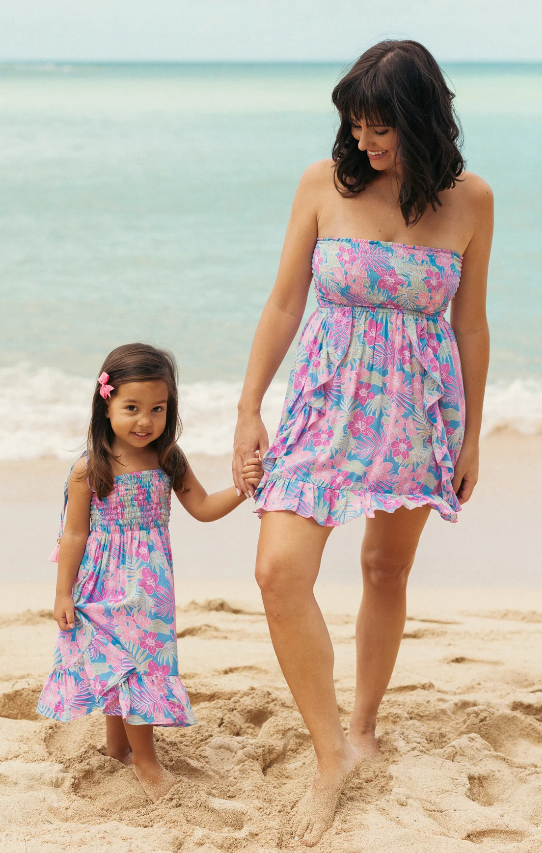 Hoku Mini Dress, Tropics Cornflower