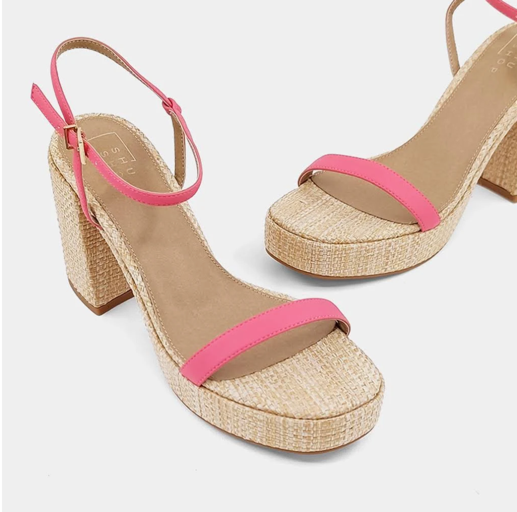Gretchen Block Heel Sandal, Coral