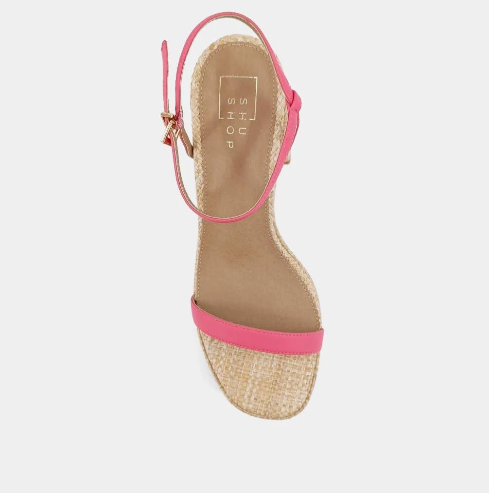 Gretchen Block Heel Sandal, Coral