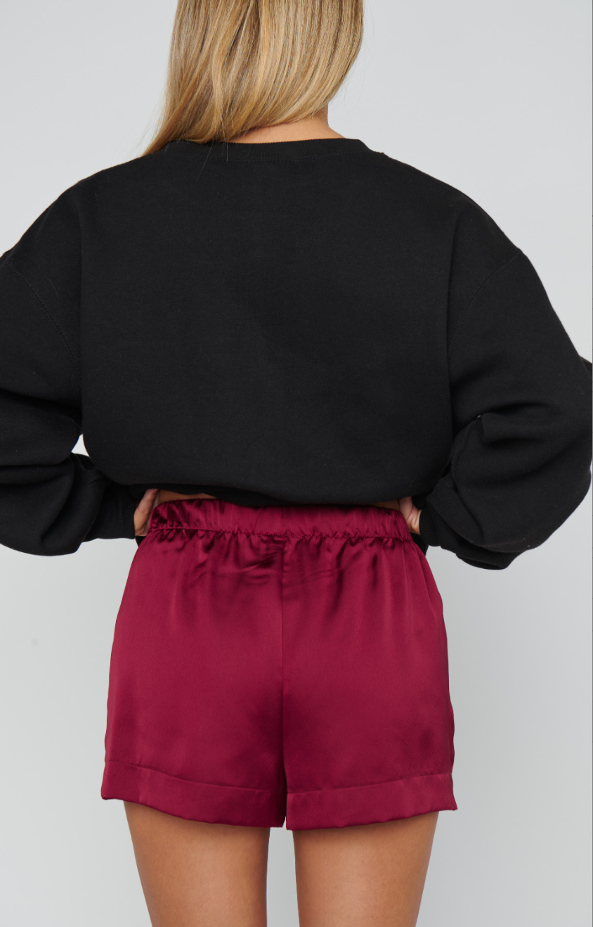 Max Boxer Shorts, Cranberry Luxe Satin
