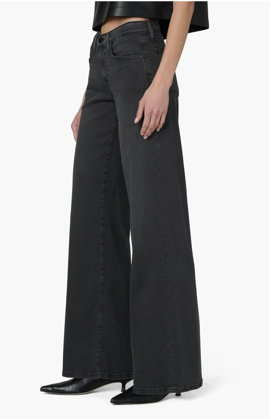 The Lou Lou Low Rise Wide Leg - Black Cat