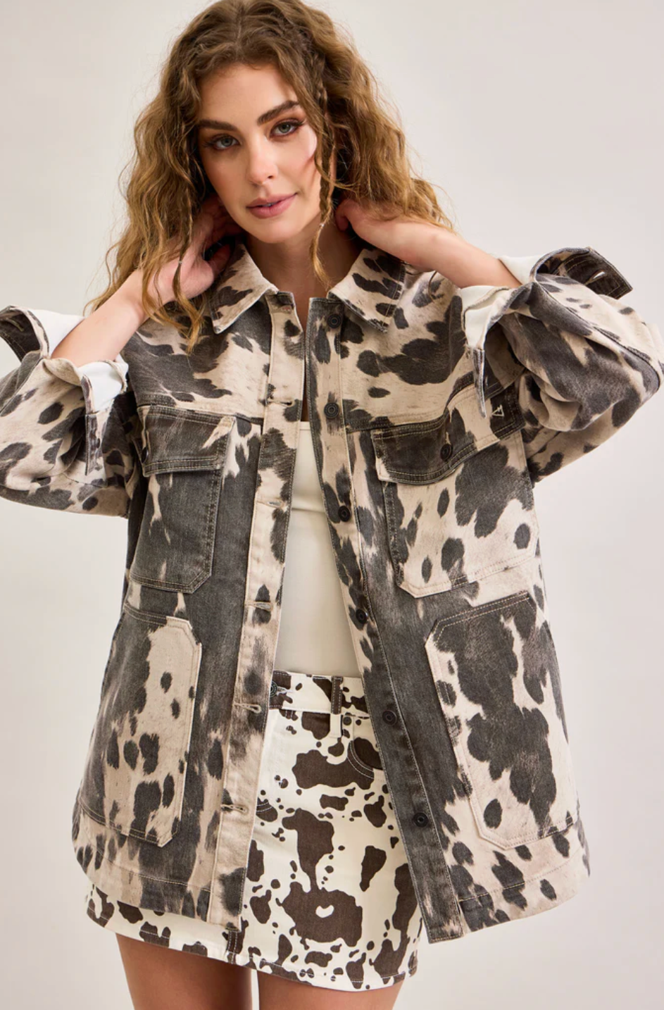 Dakota Cow Print Shacket