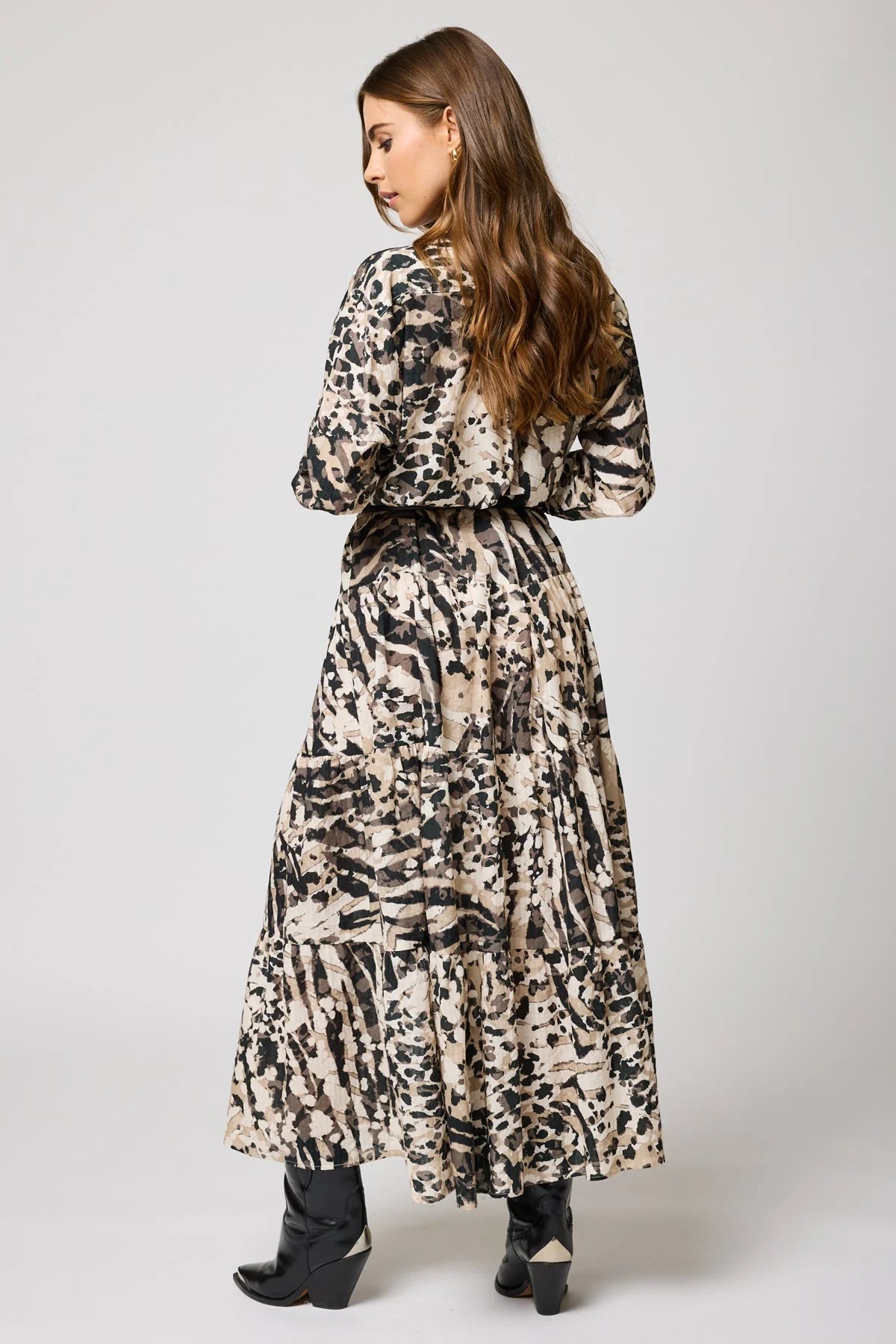 The Tiered Shirt Maxi Dress Safari