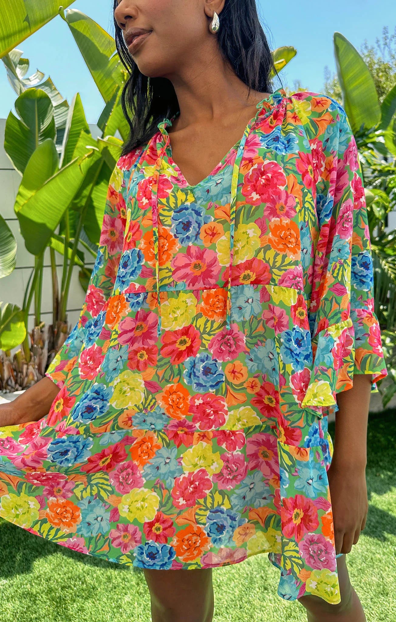 Viola Mini Dress Bright Floral