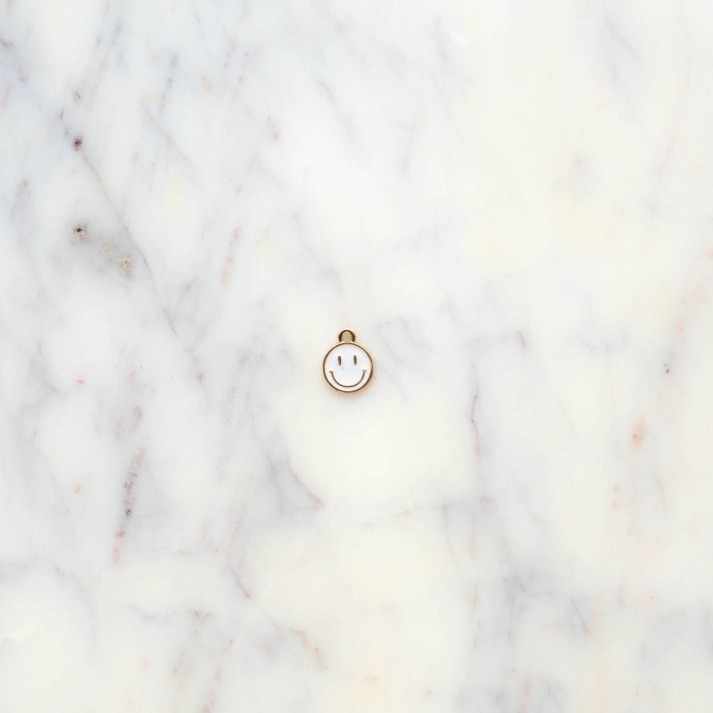 Little Stacks Charms, White Smiley