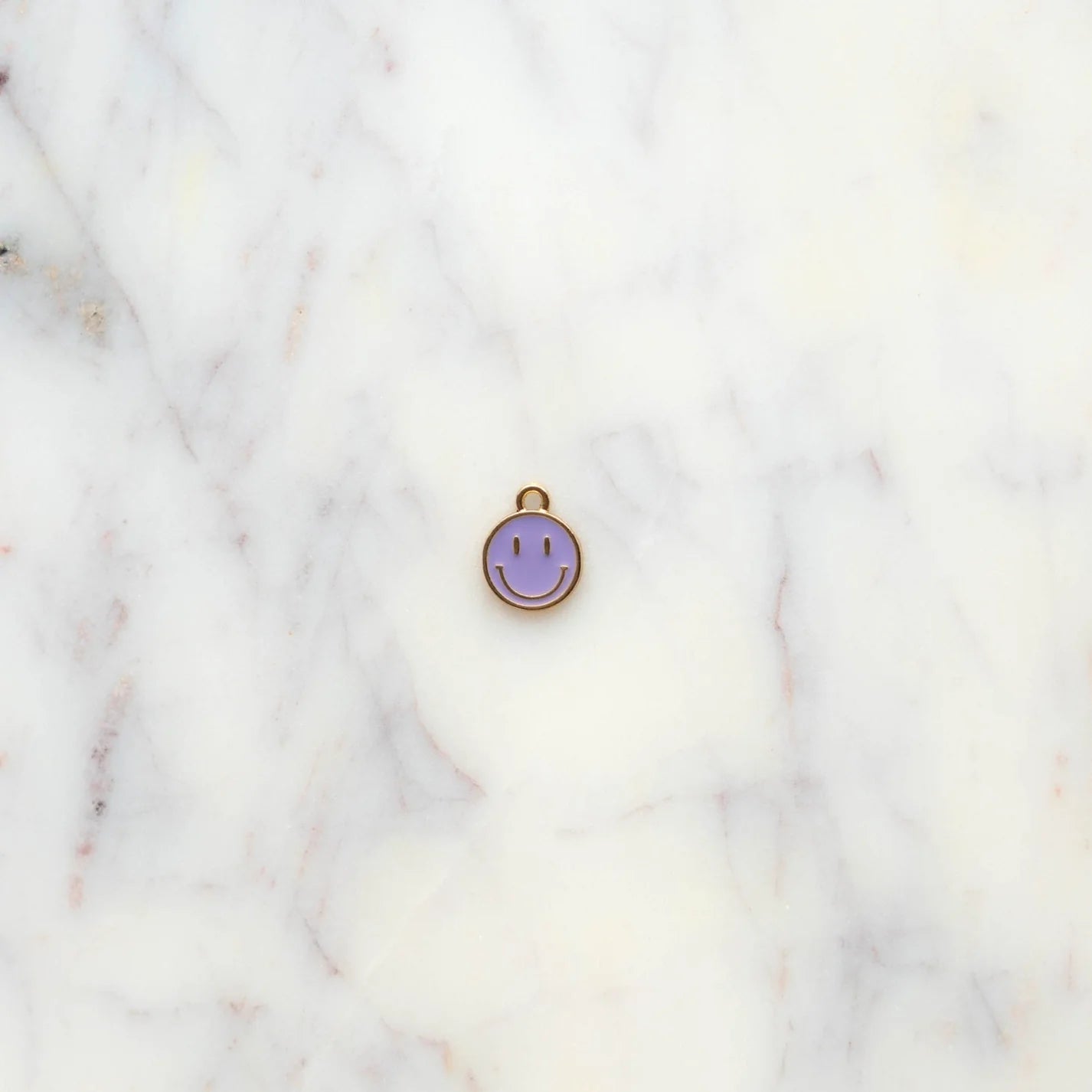 Little Stacks Charms, Purple Smiley
