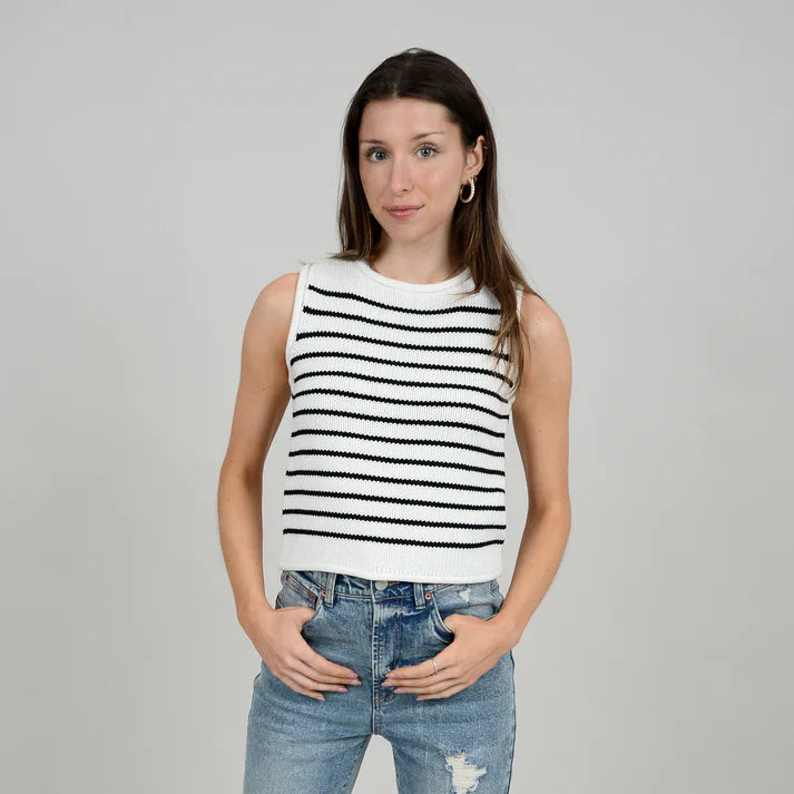 Kerensa Sleeveless Crew Neck Knit Tank