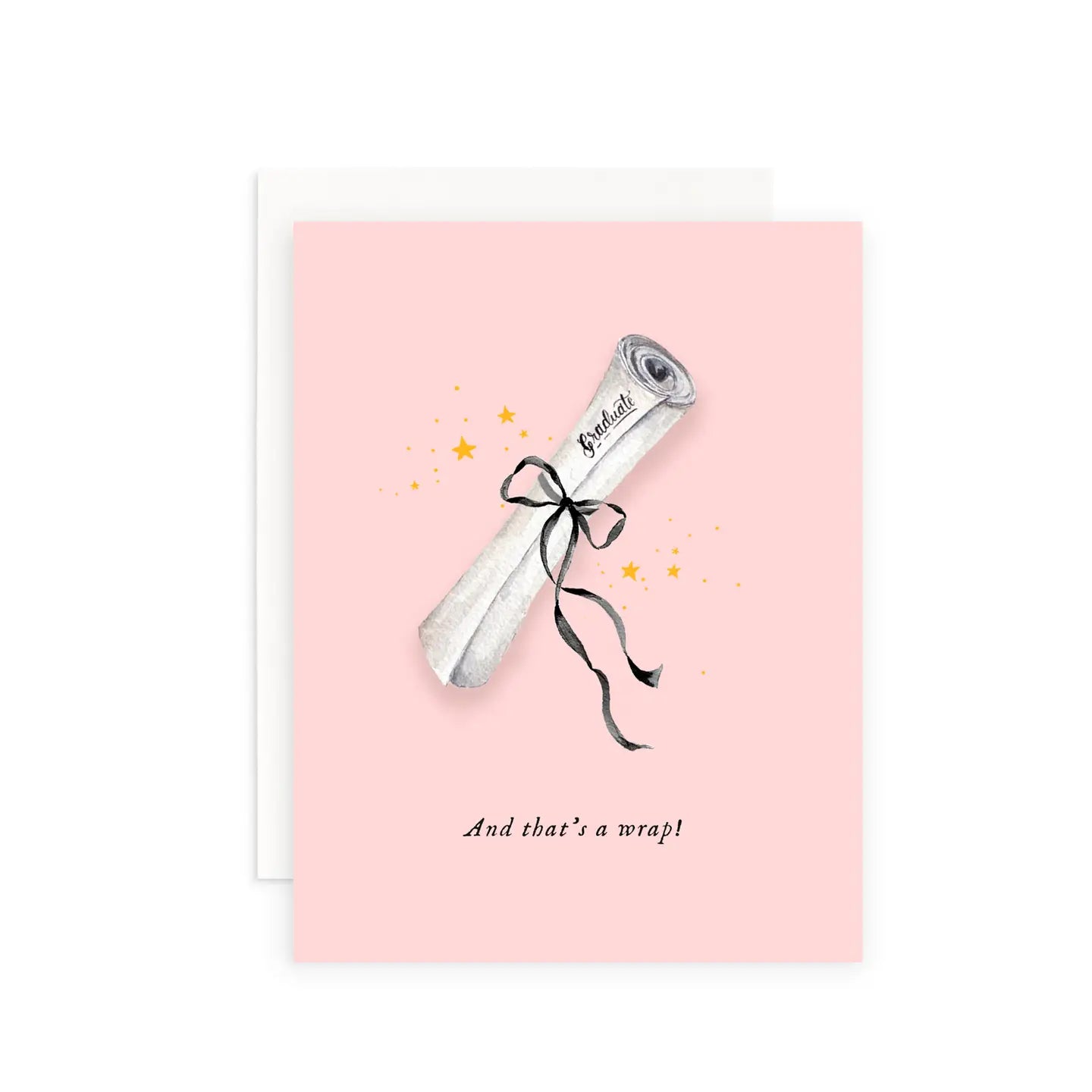 And That's A Wrap Diploma Bow Grad Card