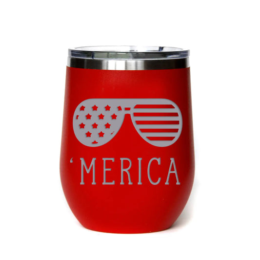 'Merica Coffee/Wine Tumbler - Red