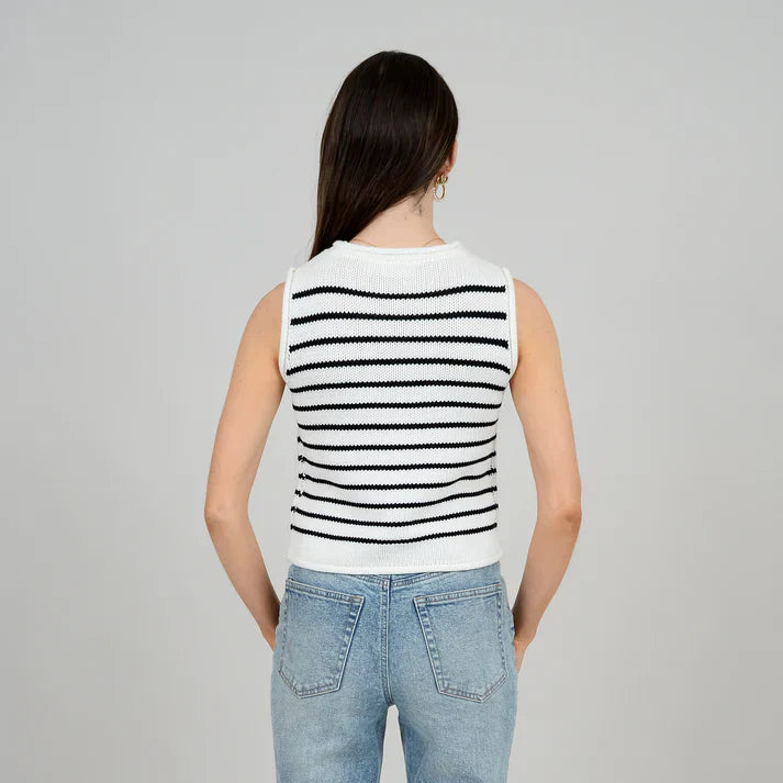Kerensa Sleeveless Crew Neck Knit Tank