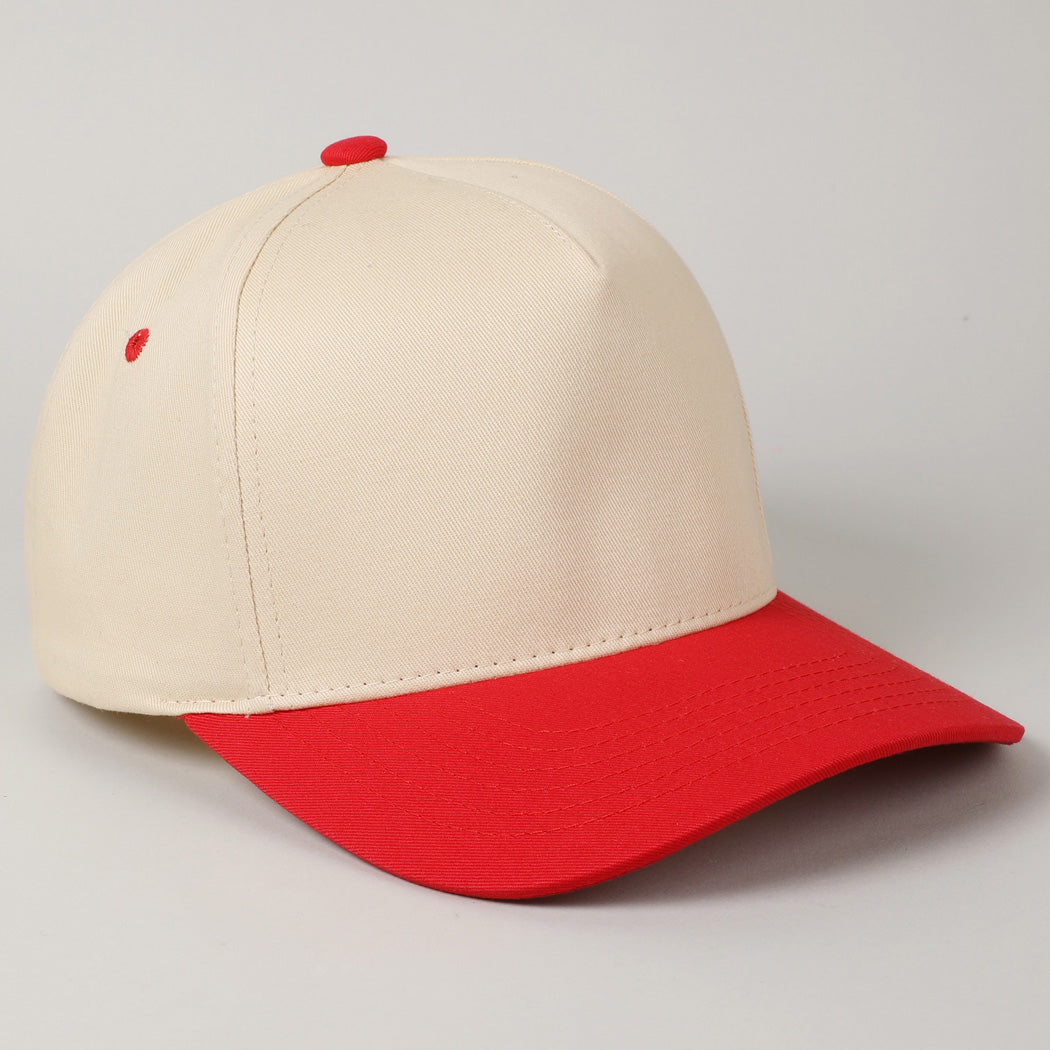 Kids Plain Two Tone Canvas Hat