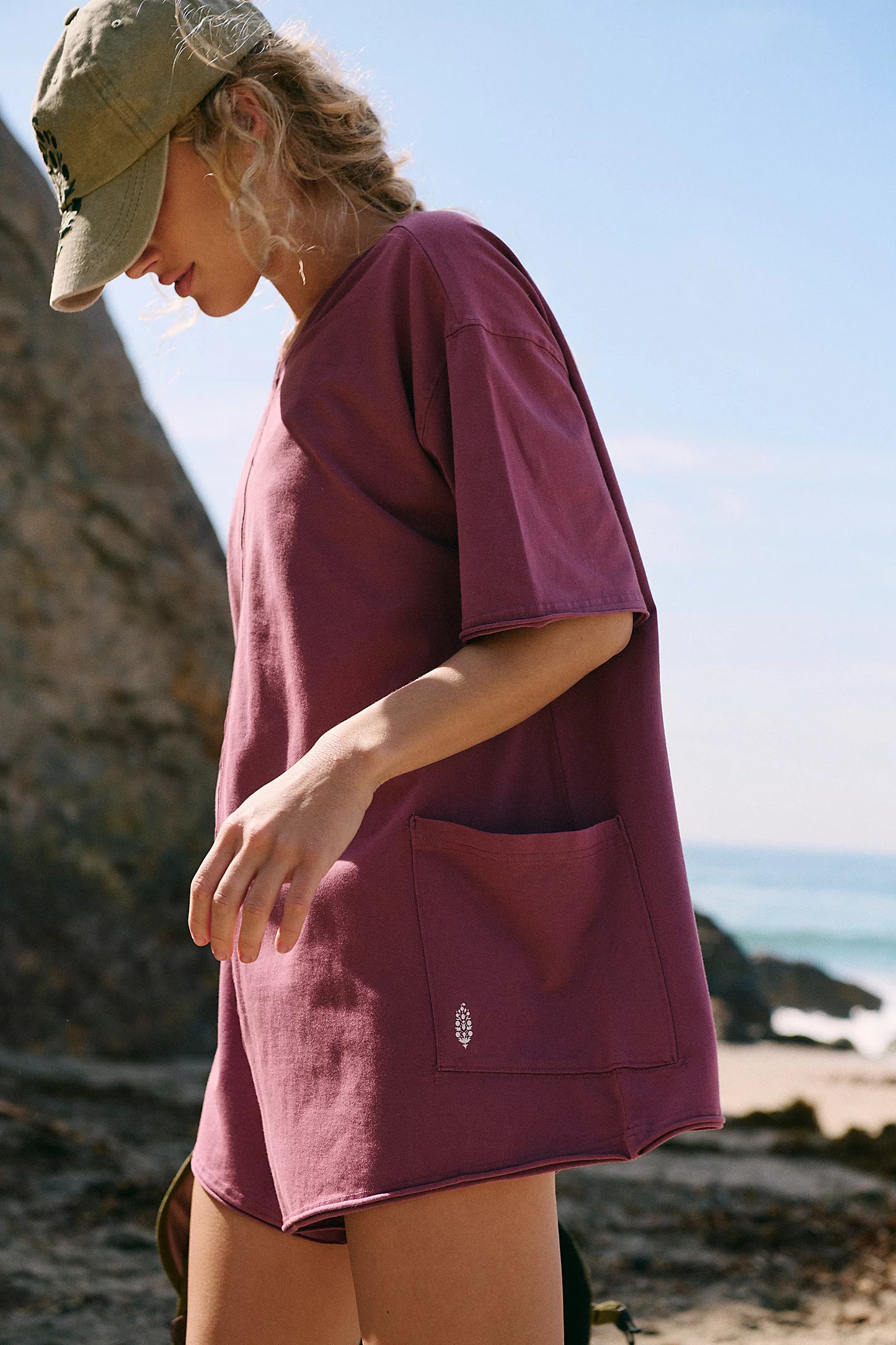 Hot Shot Tee Romper- Clove