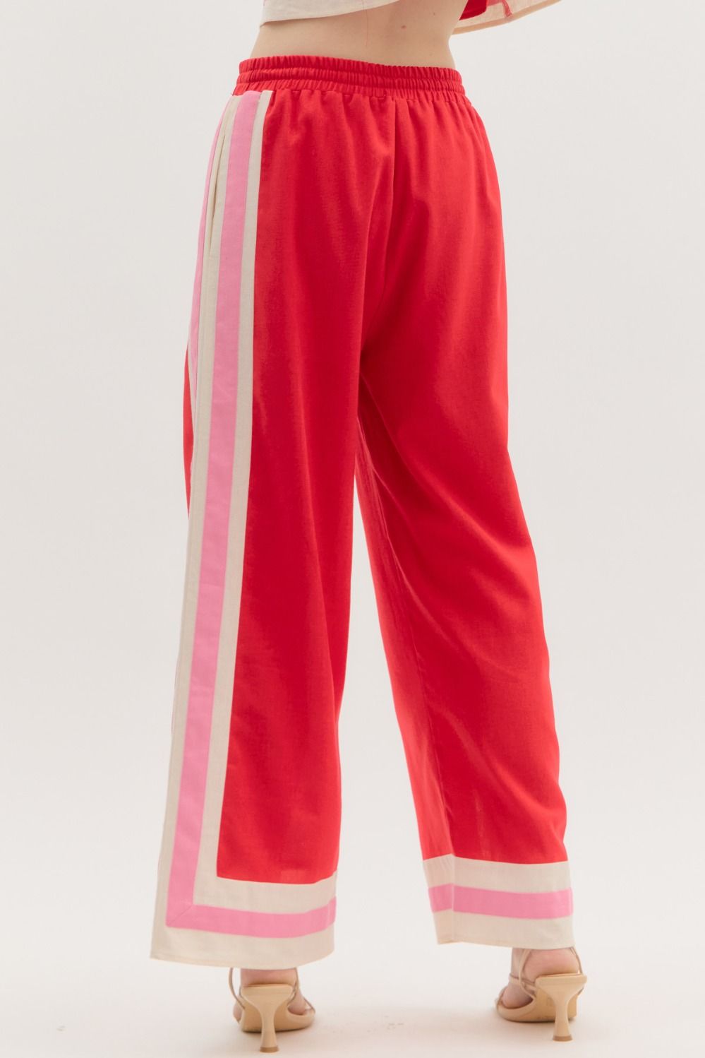 Bold & Abstract Pant Set - Red