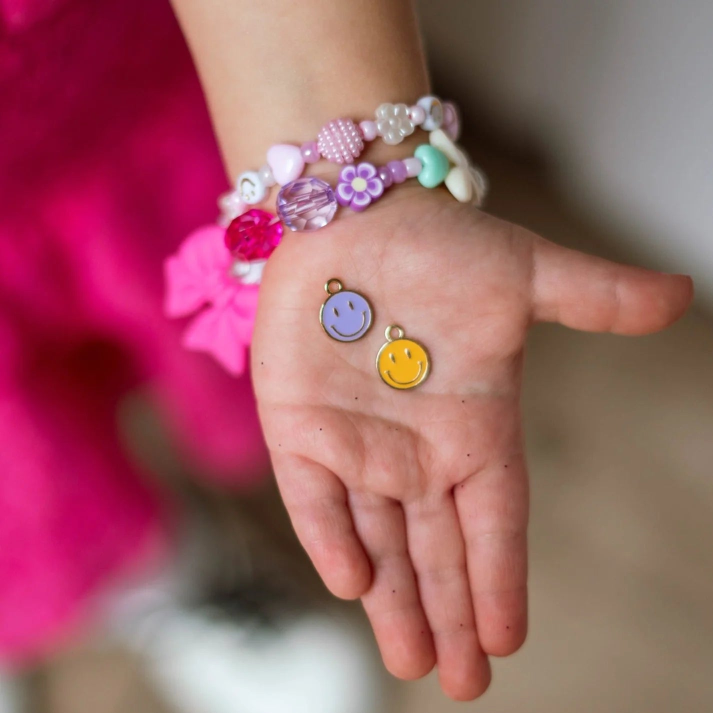 Little Stacks Charms, Yellow Smiley