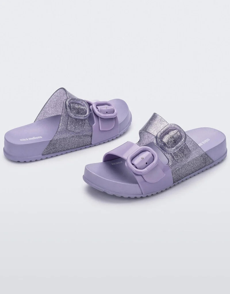 Kids Cozy Slides, glitter lilac