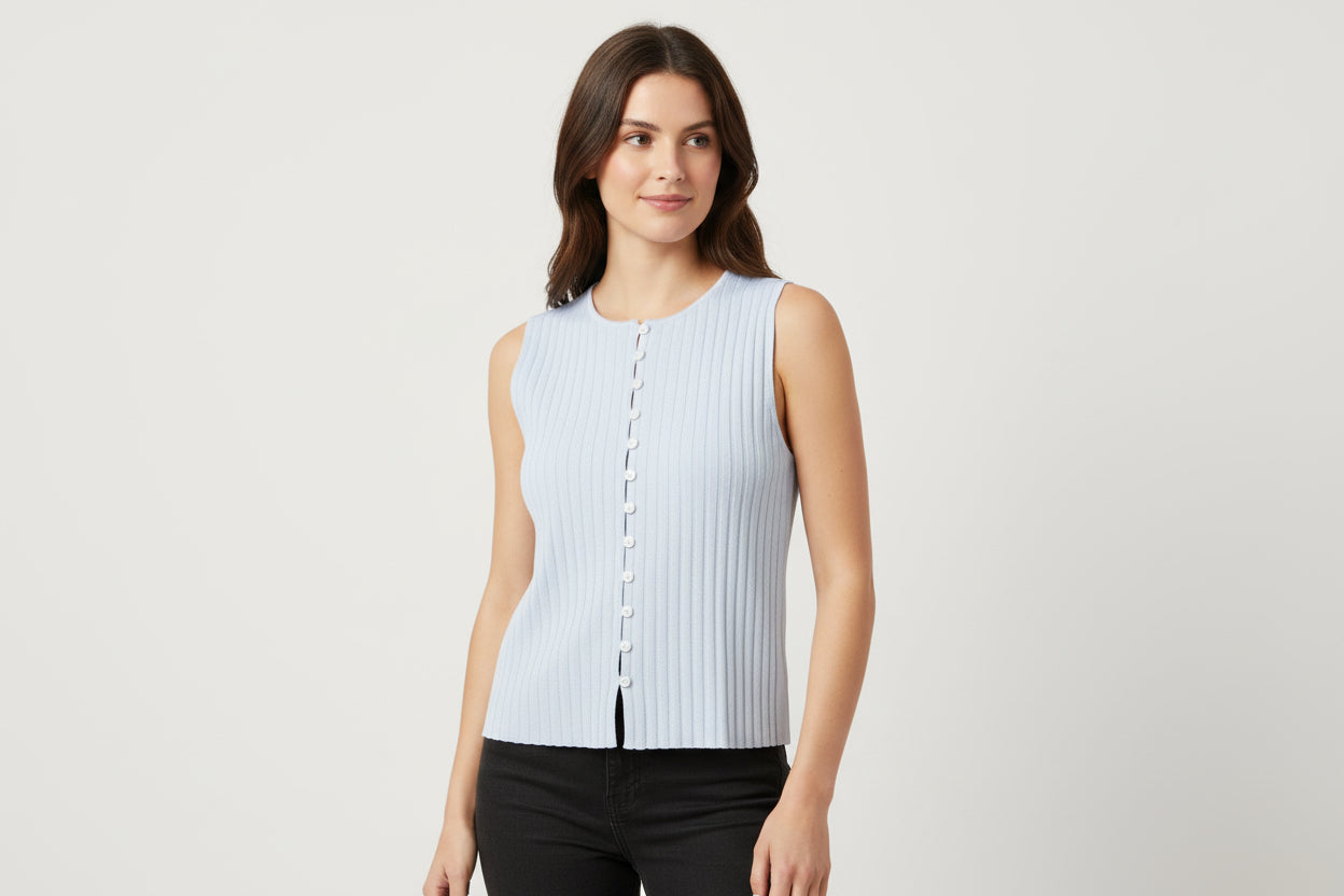 Sleeveless Sweater Top