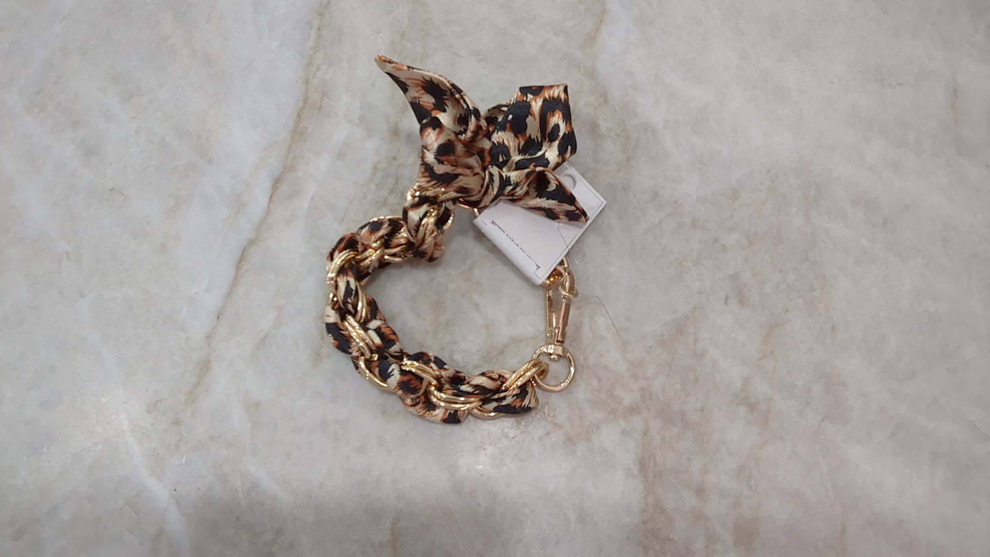 Cheetah Print Scarf Purse/Phone Chain