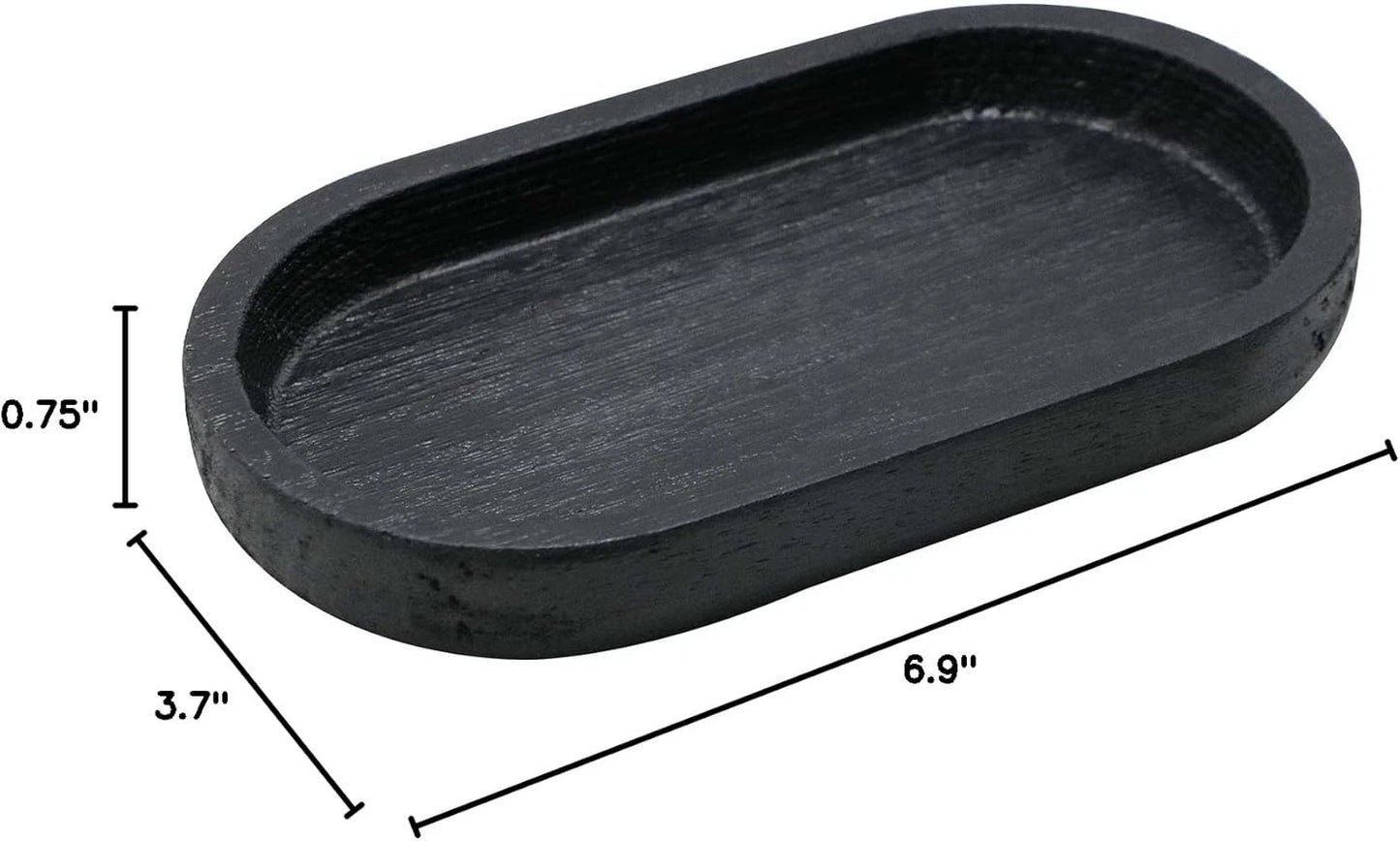 Small Wood Tray, black