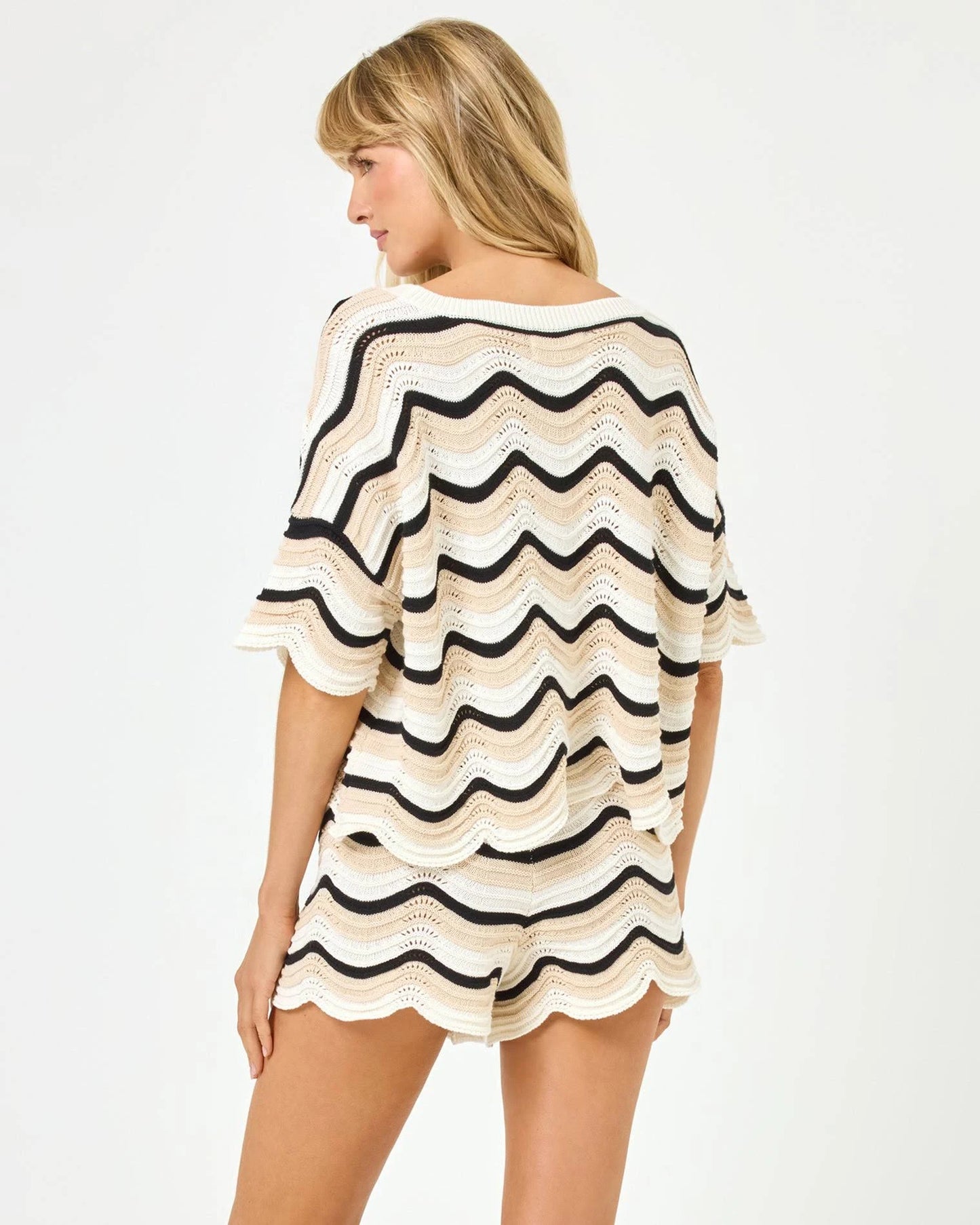 Make Waves Short Sweater Set - Costa Nova