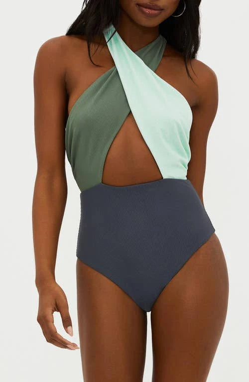 Jessica One Piece, Palm Paradise Colorblock
