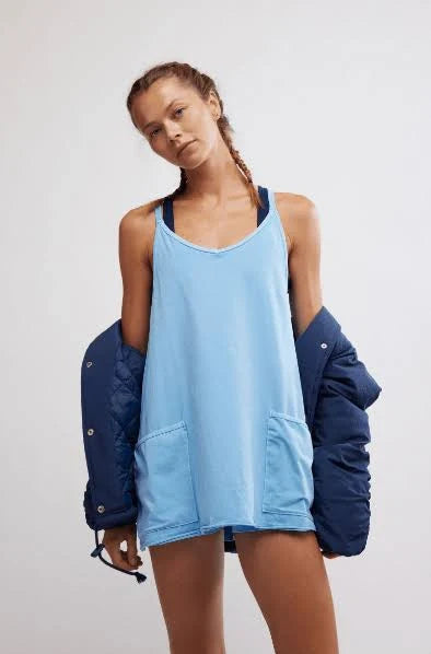 Hot Shot Mini Dress - Oxford Blue