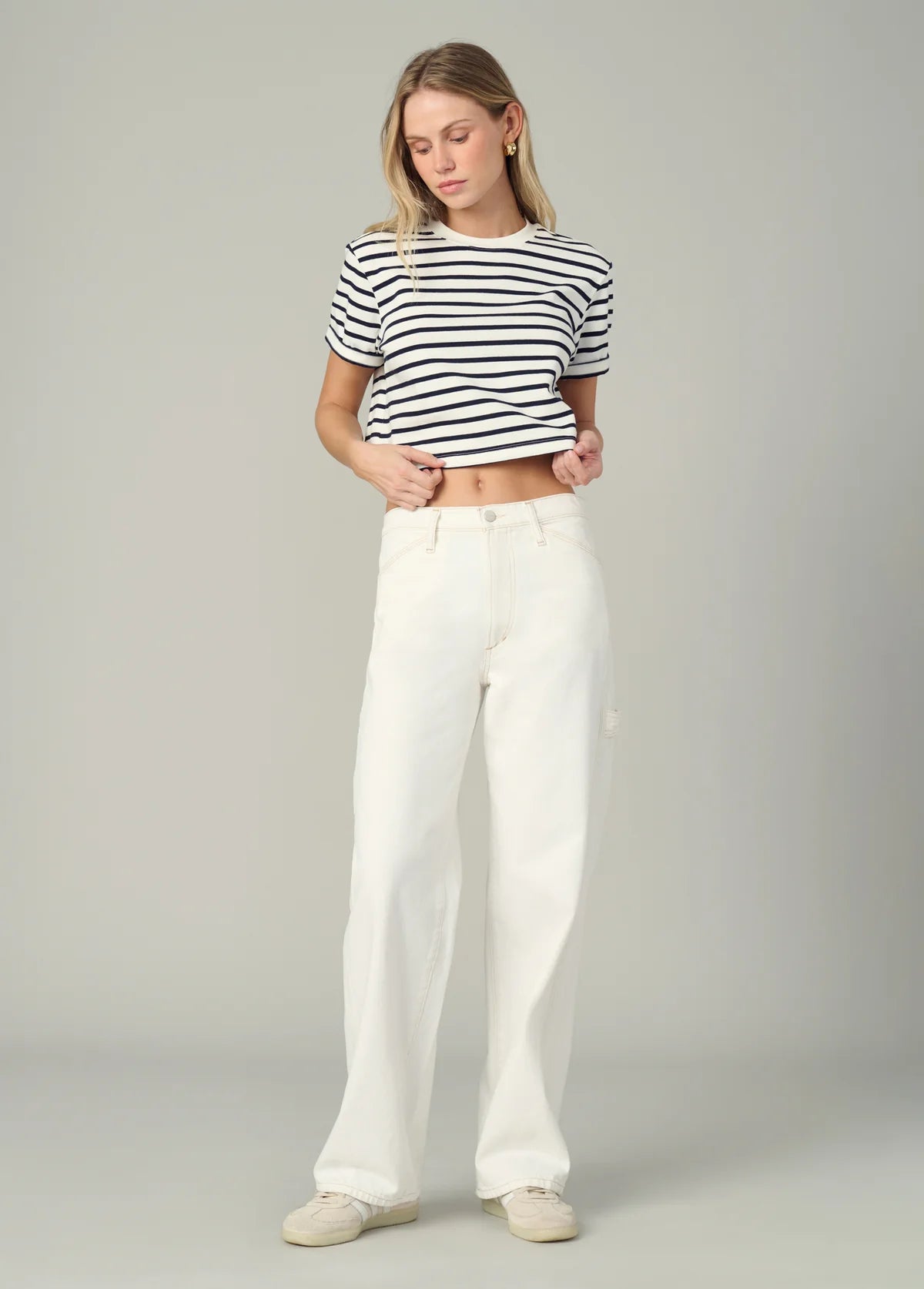 The Baggy Carpenter Pant - Milk