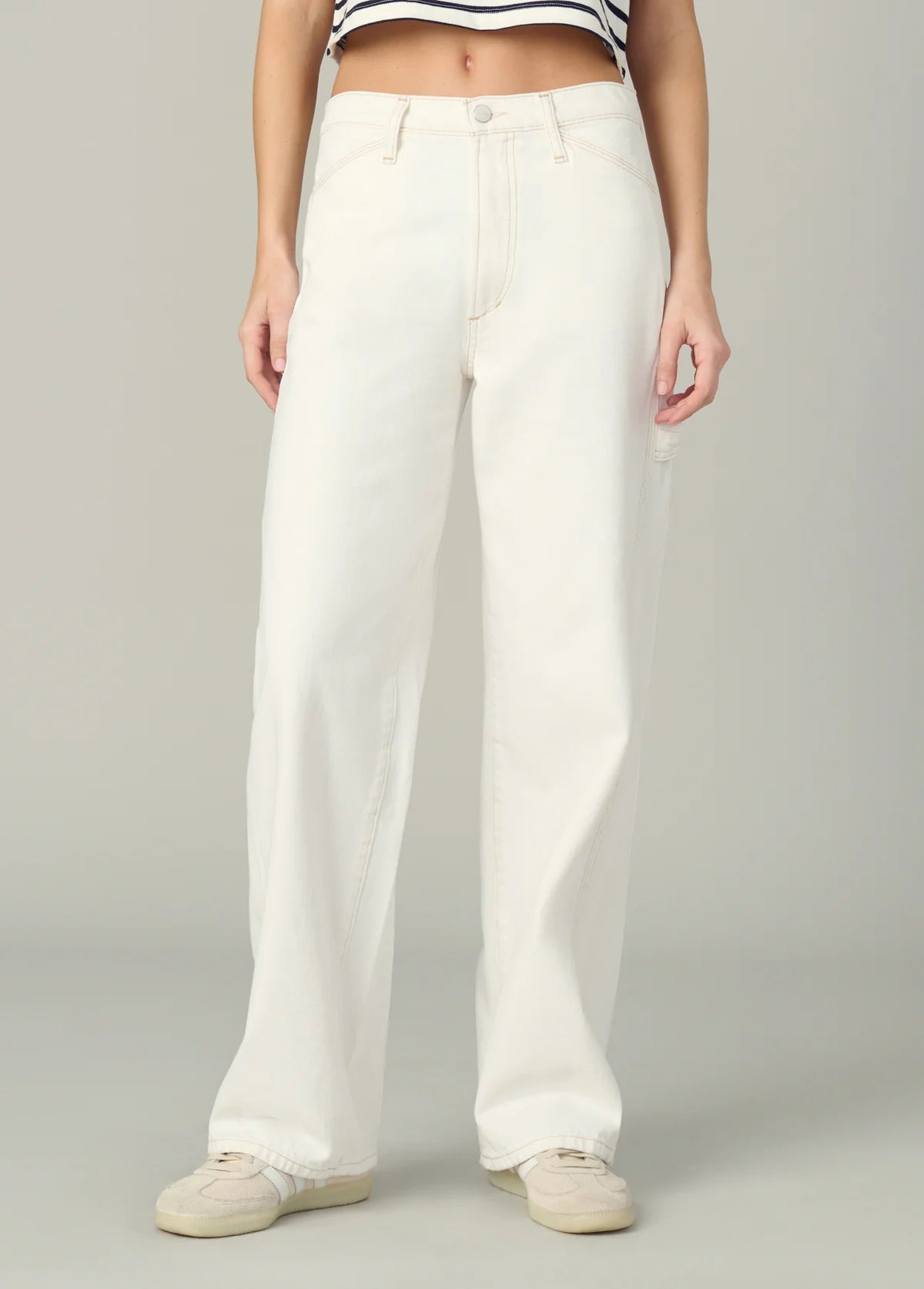 The Baggy Carpenter Pant - Milk
