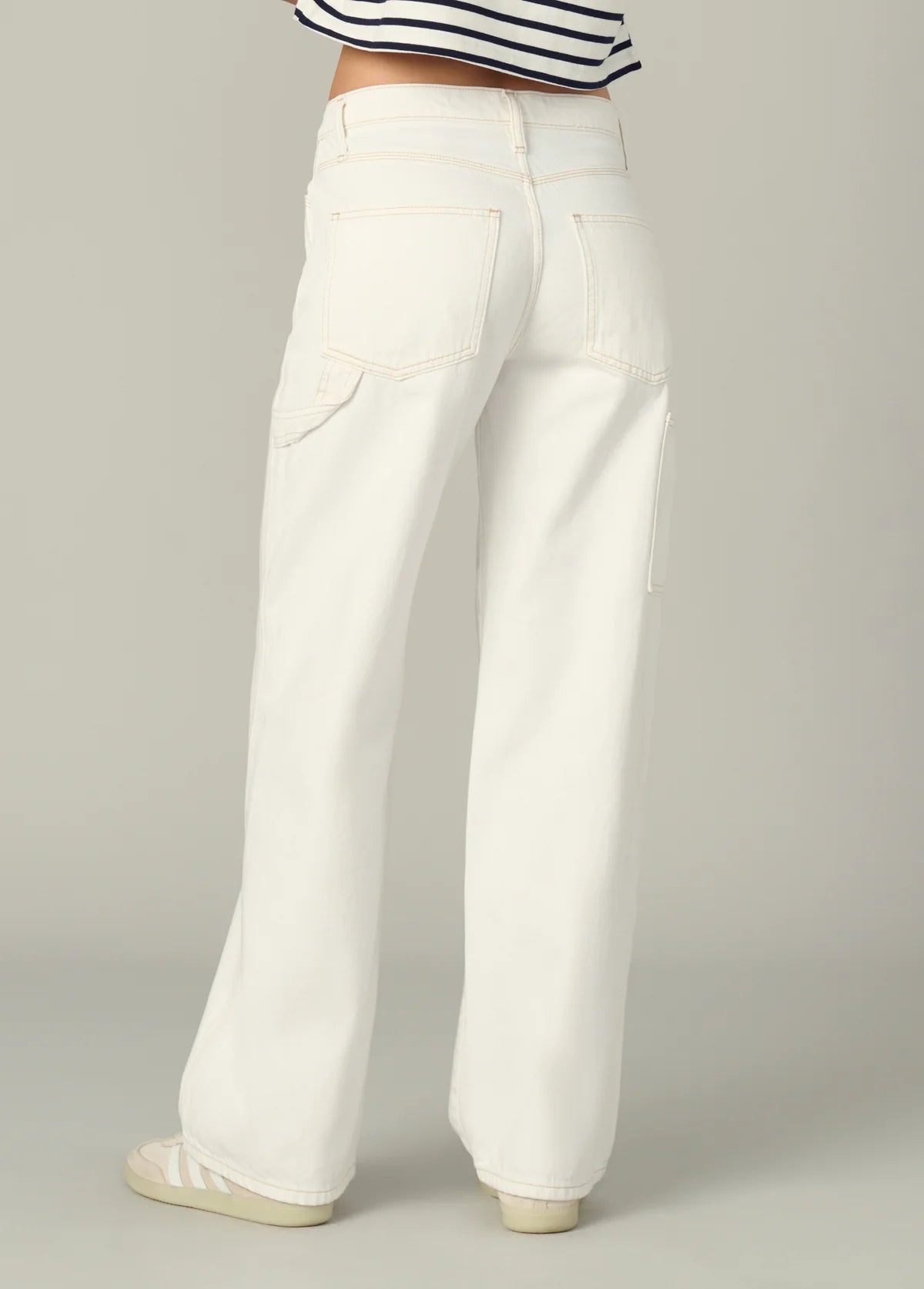 The Baggy Carpenter Pant - Milk