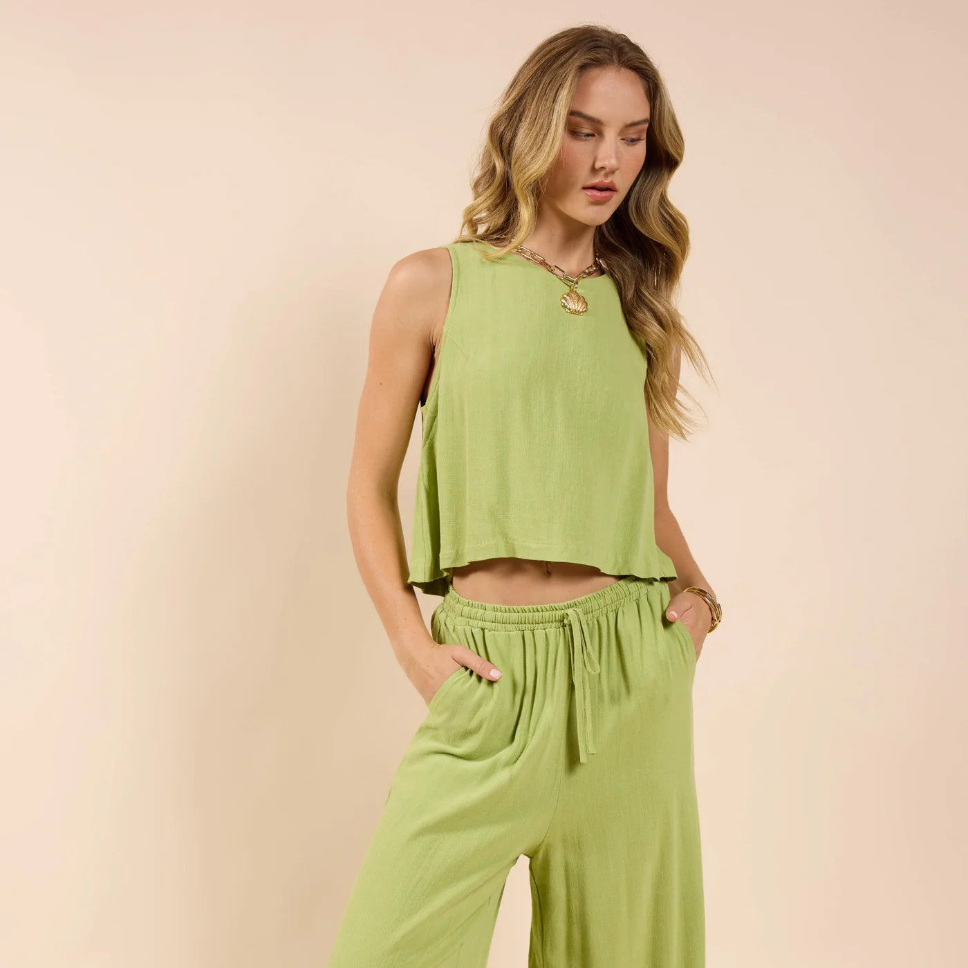 Sugarloaf Linen Tank & Pant Set