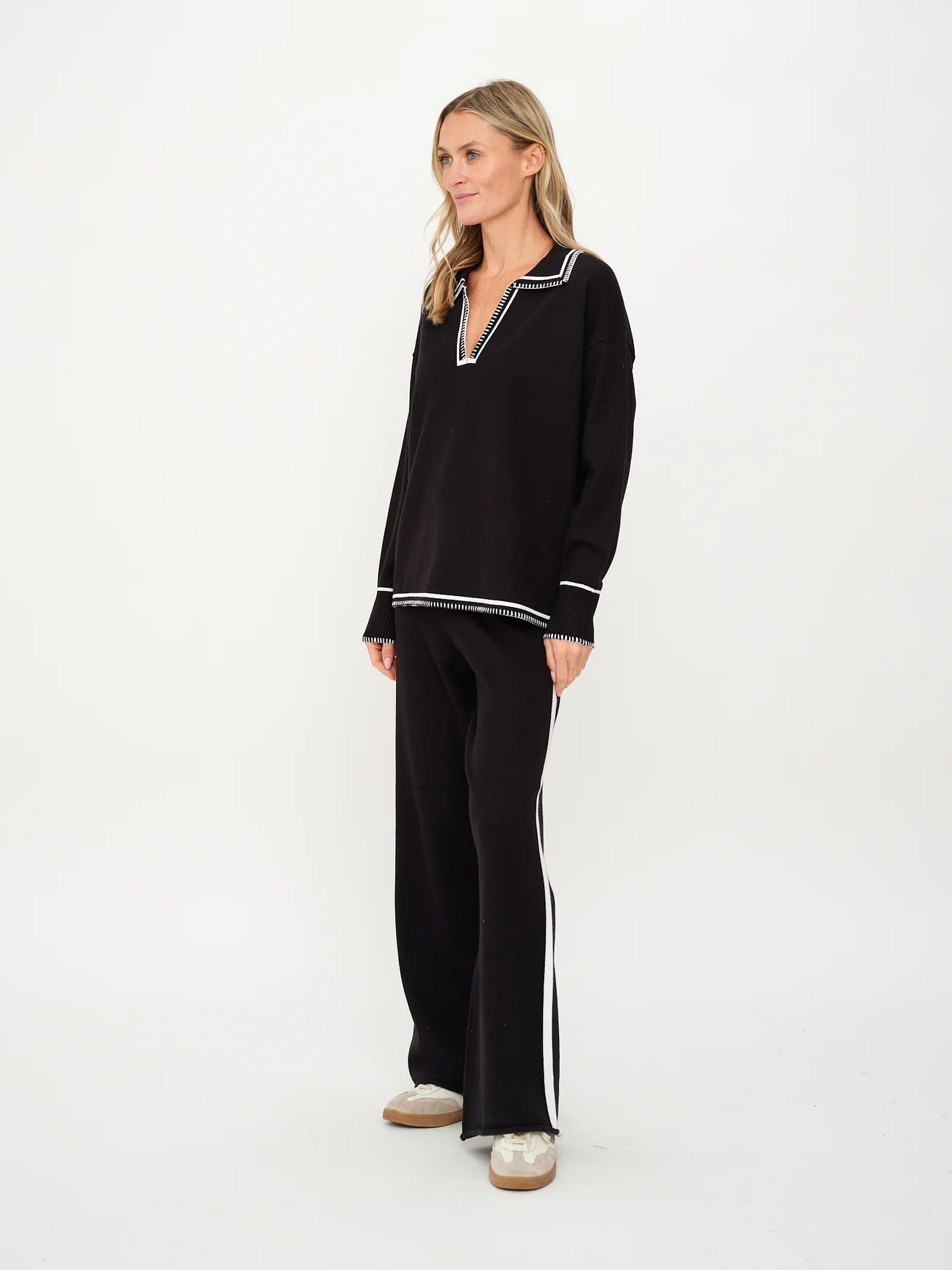 Kellie Stitched Pants - Black