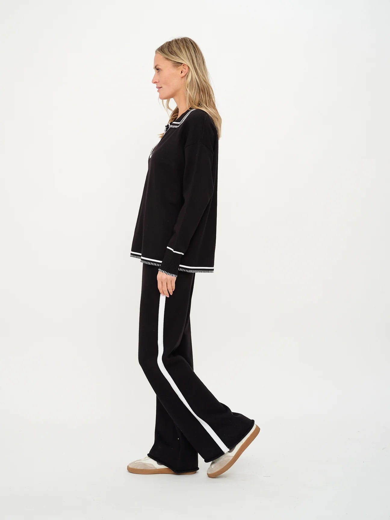 Kellie Stitched Pants - Black