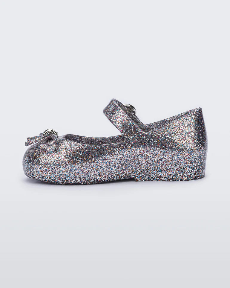 Mini Sweet Love Shoe Silver Glitter